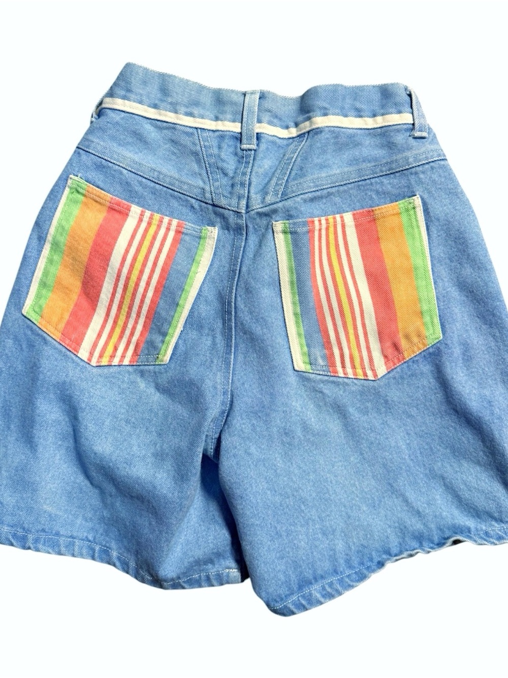 Vintage Denim Mom Jeans Shorts Striped Guess Shorts Size 2